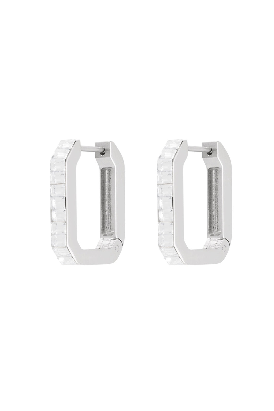 Baguette square hoops