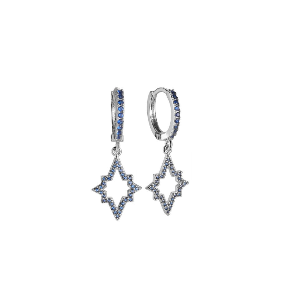 Sparkle star hoops