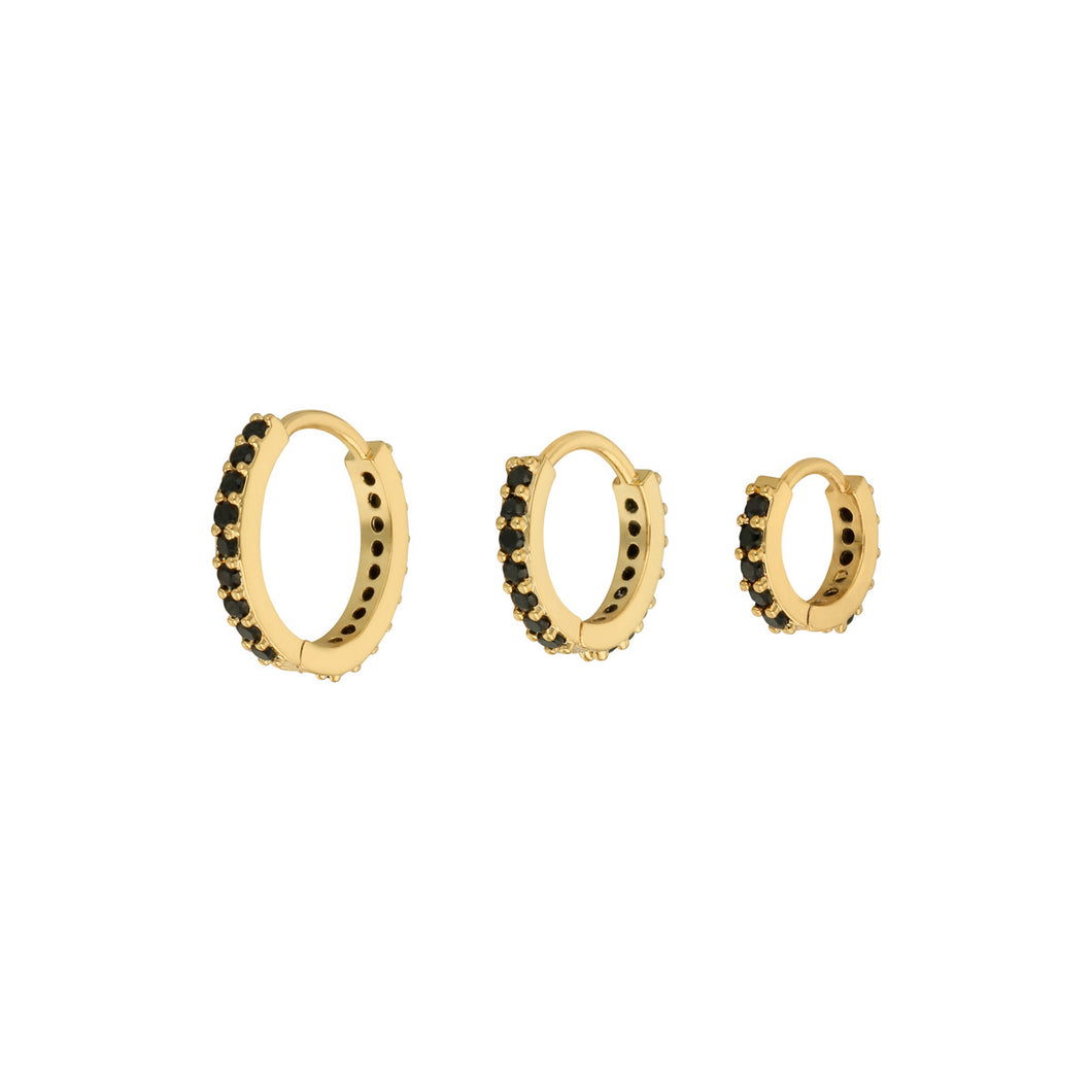 Set of shiny hoops
