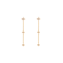 Load image into Gallery viewer, Long night star earrings
