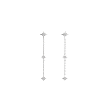 Load image into Gallery viewer, Long night star earrings
