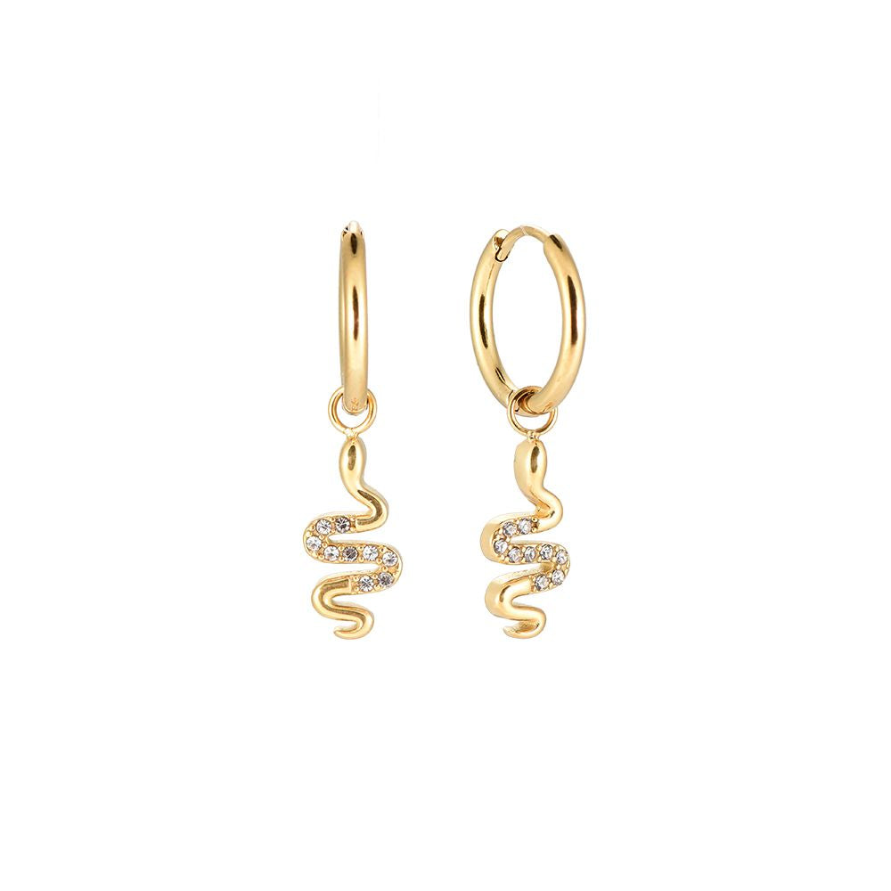 Classy snake hoops